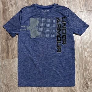 Under Armour Blue Tee with Logo boys xl